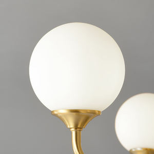 Candelabros modernos de lujo, lámpara redonda LED de cristal para sala de estar - Product Image 3