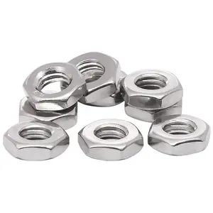 High Quality Customization Stainless Steel 304 316 Hex Nuts Fasten The Screw Nut Hexagonal Thin Nut