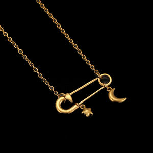 Kalung Liontin Perhiasan Fashion Berkualitas Tinggi Model Kupu-kupu Pin Baja Anti Karat Hongtong B1-399 Terbaru - Product Image 3