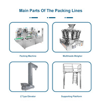 Machine d'emballage multifonctionnelle pour sachets à fermeture éclair, pour le remplissage et la scellure de sachets préformés de grains de café, bonbons, snacks, aliments granulés