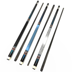 Wholesale Two Pieces Real Carbon Fiber 1/2 Billiard <strong>Pool</strong> <strong>Cue</strong> 12.5mm <strong>Tip</strong> with Leather Grip and Extension - Product Image 1