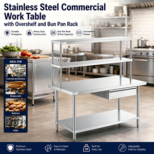 Catering Work Bench with Drawers & Undershelf, Other Hotel Restaurant Supplies Commercial <b>Kitchen</b> <b>Unit</b> - Product Image 5