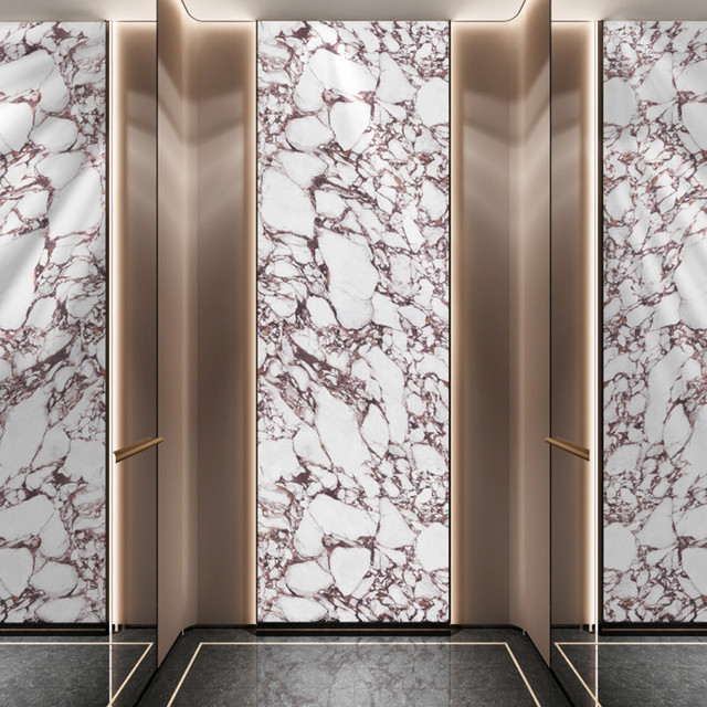 SH STONE Artificial Calacatta Viola Sintered Stone Tiles Slabs for Modern Kitchen Countertops