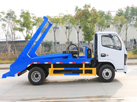 Offre Spéciale 10m3 crochet ascenseur conteneur chargeur arrière bras rouleau camion à ordures manuel Diesel transfert ordures camion noyau moteur composant