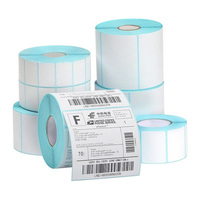 Rouleau d'étiquettes thermiques directes en papier blanc 4x6 rondes 4*6 pour impression par transfert, emballage, expédition, codes-barres, autocollantes pour imprimante