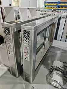 Anti-pizzico cancello oscillante barriera di sicurezza in acciaio inox tornello RFID carta di controllo di accesso indicatore LED per la stazione della metropolitana - Product Image 6