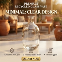 Bouteille en verre transparente de forme spéciale avec couvercle pour jus, eau, thé, lait, spiritueux – Vente en gros 500ml 750ml