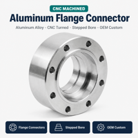 LAIDNUO Connecteur à bride en alliage d'aluminium usiné CNC sur mesure, adaptateur de moyeu à alésage dégradé avec 8 trous de boulons pour machines OEM