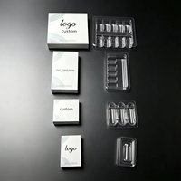 Boîte en carton pliable personnalisée à double fente avec estampage argenté et pelliculage mat pour emballage de sets de flacons de 3 ml et 10 ml