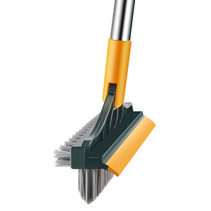 Cepillo de baño, raspador de limpieza de huecos, cepillo de costura, mango largo tres en uno para arrastrar esquinas muertas - Product Image 1