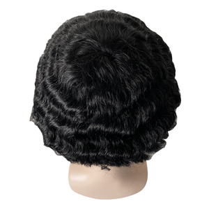 Hot bán Top 15 mét sóng ướt <span class=keywords><strong>jerry</strong></span> Curl Tóc con người kinky xoăn tóc giả cho người đàn ông da đen người đàn ông Dệt Đơn vị - Product Image 4