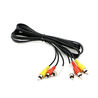 Câble Composite Audio Vidéo RCA 3 Mâle à 3 Mâle Câble AV RCA pour TV Magnétoscope DVD Projecteur Amplificateur Haut-Parleur