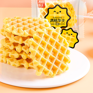 Mangehuafu 280g ขนมปังอาหารเช้าไข่เค้กวาฟเฟิลสดใหม่รสดั้งเดิมขนมจำนวนมากขนมเพื่อสุขภาพขายส่ง - Product Image 1