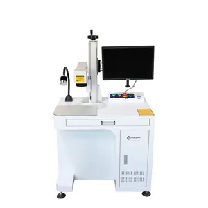 Free Sample Marking Vertical Desktop Computer Type 50W Fiber Laser Marking Machines Metals Engraving Price For Sale