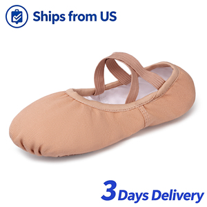 OEM suave Ballet plegable zapatos de baile desechables al por mayor de color personalizado de lona elástica plana 100% algodón zapatos de las mujeres de baile - Product Image 1