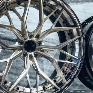 Jantes forgées sur mesure 2 pièces à déport profond 5x112/114.3/120 compatibles Audi Mercedes Jeep, en alliage d'aluminium sur mesure, finition argentée, pour automobile - Product Image 6