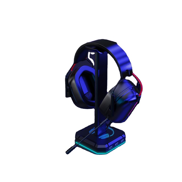 With USB Ports for Desktop PC Game Earphone Accessories RGB Gaming Headphone Stand