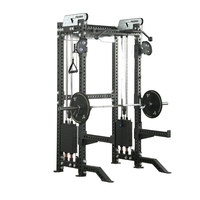 Machine de musculation commerciale personnalisable Tornado Fitness SLD05 en acier avec crossover à câbles, rack de squat et bancs de musculation à empilable