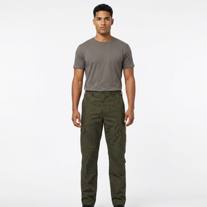 Pantalon tactique SF34 personnalisé pour homme, vert olive, tissu Oxford, durable, pour extérieur, toutes saisons, vêtements décontractés. - Product Image 1