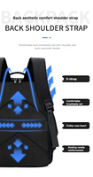 Sac à dos pour ordinateur portable de jeu, coque rigide élégante avec port USB, sac de voyage professionnel imperméable, compatible avec les ordinateurs portables de 15,6 pouces