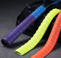 Bande de revêtement de raquette en PU perforée, gaufrée, antidérapante et absorbant la transpiration pour le tennis, le badminton, le squash - Accessoires de raquette