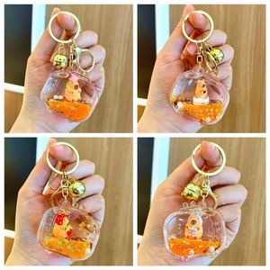 Atacado Novo Leite Capivara Flutuante Leite Dos Desenhos Animados Anime Oil Quicksand Bonito Presente Chá Líquido Copo Líquido Anime Acrílico <span class=keywords><strong>Keychain</strong></span> - Product Image 3