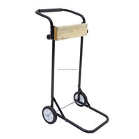 Chariot pliable robuste à prix d'usine pour moteur hors-bord, chariot de transport noir pour moteur hors-bord avec roues