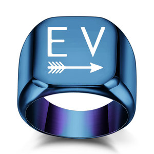 Bague Ev Arrow 18 mm en acier inoxydable, bijoux de mode unisexe, cadeau - Product Image 5