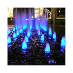 8m方形发光二极管喷泉彩色户外干地板喷泉