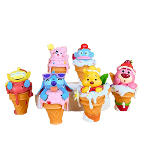 Set di Personaggi a Tema Gelato StarFlare: Stitch, Winnie the Pooh, Lotso, Kirby - Cono di Cioccolato, Modellino da Collezione, Giocattolo per Torta - Product Image 1