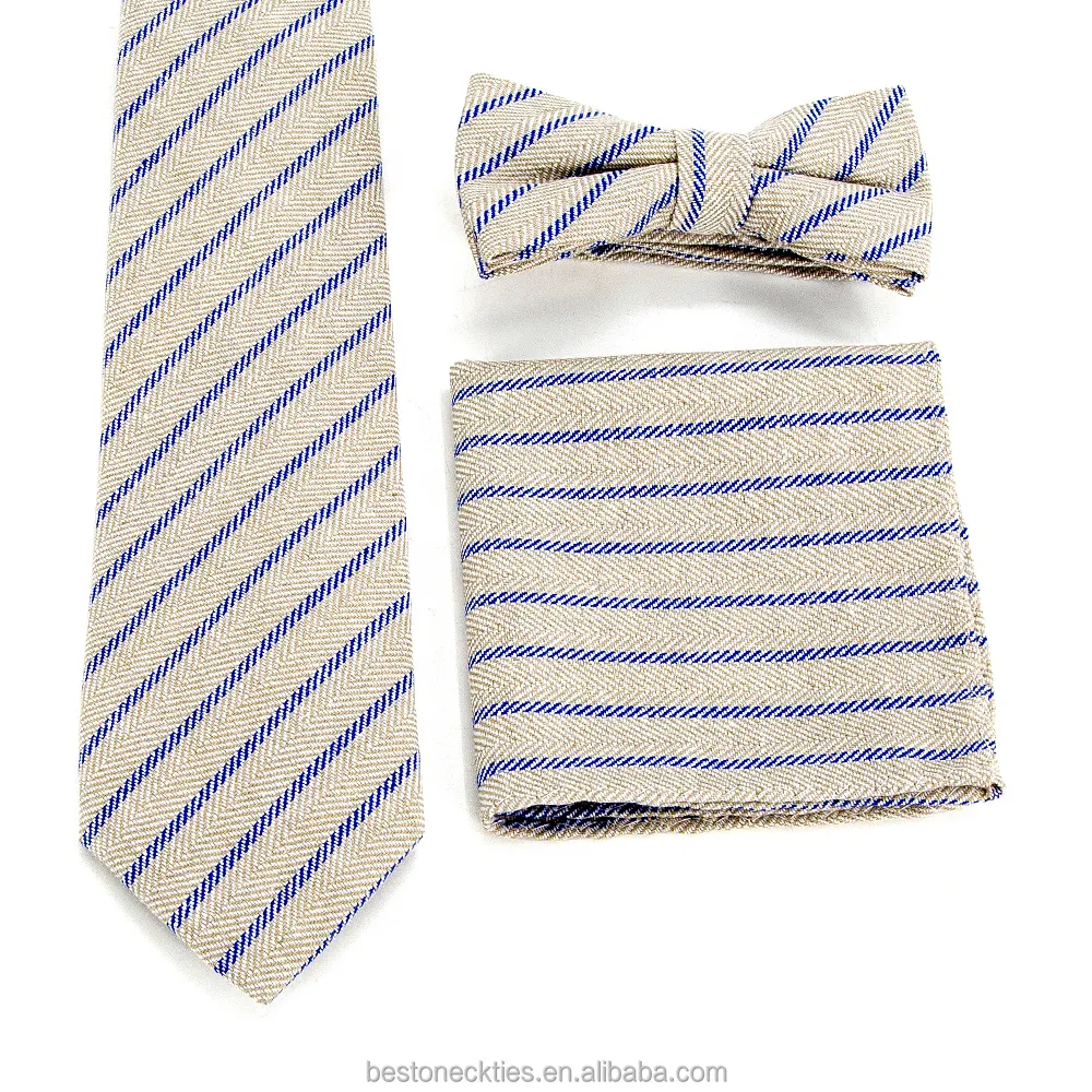Customized Pattern Jacquard Craft Cotton Linen Mens Business Neck Tie