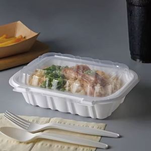 Contenants à hamburger jetables à charnière de 8 pouces, les plus vendus, compatibles micro-ondes, couleur personnalisée, style américain, boîte à lunch - Product Image 2