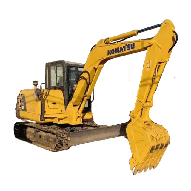 Japon marka 5Ton Mini kepçe stokta ucuz istikrarlı performans Komatsu PC56 kullanılmış ekskavatör