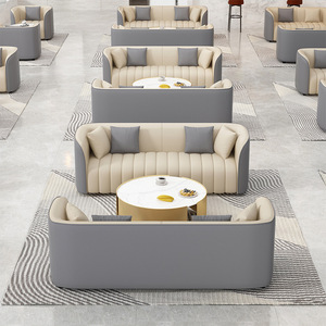 Sofá de Oficina Saint-Leste en Cuero PU con Esponja de Alta Densidad, Cómodo para Área de Descanso, Reuniones y Recepción - Product Image 2