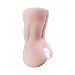 Xiaozizi Yellowish Pink TPE <b>Realistic</b> Big <b>Butt</b> Channel Double Point Yin Buttock Inverted Mold Airplane Cup Toy Men 100% - Product Image 1