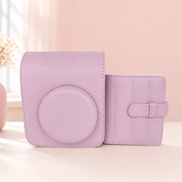 Lerp&Mini Album photo 32 emplacements avec sacoche pour appareil photo, compatible Fujifilm Instax Mini12/13, en cuir PU de protection