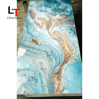 Panneau mural en PVC effet ardoise carbone, panneau WPC 3D imitation marbre, revêtement mural intérieur imperméable pour salle de bain