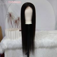 Perruque Lace Front HD 13x4 de 40 pouces, cheveux humains raides pré-épilés, grade 10, non traités, bruts