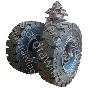 S-S 5T 10T Solid Rubber Tire ISO Shipping Container Caster Wheel