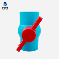 Vanne à boisseau sphérique en PVC bleu de haute qualité 1/2''-4'' pour l'irrigation et la construction, utilisée en Thaïlande, au Cambodge et en Birmanie