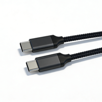 Cable Cargador Tipo C USB-C 240W 5A Carga Rápida 1m Cable Sanyconn con Carcasa Metálica Trenzada de Nailon y Niquelado para Computadora, IOS y Auriculares
