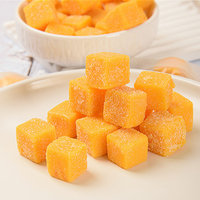 Fabrieksgroothandel op maat gemaakte Thaise mango-gummyblokjes, individueel verpakt in een zak van 300g, groothandel fruitgummies