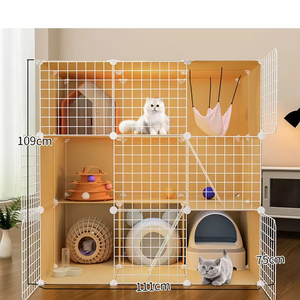 Joysing-Cage pour chat et <span class=keywords><strong>furet</strong></span> d'élevage en fil métallique, assemblage en fer massif, maison de jeu pour chat par le fabricant - Product Image 1