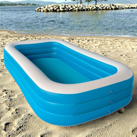Grande piscine gonflable rectangulaire en PVC pour bébé baignoire familiale portable pour enfants et adultes