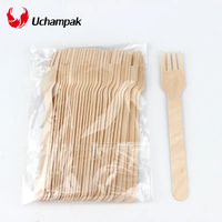 Couverts en bois de bouleau de qualité alimentaire écologique de 160mm 180mm du fabricant personnalisé cuillère jetable couteaux fourchette ensembles de vaisselle