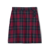 OEM ODM jupe courte d'école primaire de couleur personnalisée culotte plissée à carreaux rouges jupe d'uniformes scolaires avec image