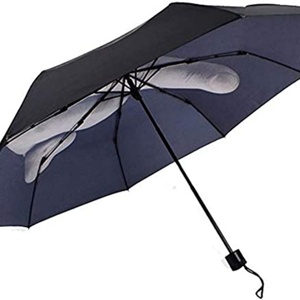 Sunny Kinte SK-095 Manual Open Close Middle Finger Folding Modern Straight Umbrella Business Gifts Black Metal <b>Frame</b> <b>Plastic</b> - Product Image 4