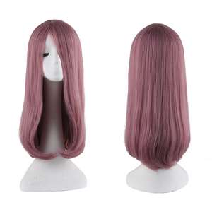 Peluca de pelo largo rosa de dos tonos Edgy para Susi de <span class=keywords><strong>Monster</strong></span> <span class=keywords><strong>High</strong></span> Cosplay con Peluca de Cosplay sintética de estilo Rocker Chic - Product Image 1