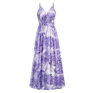 New 3D Pattern Sleeveless Dress Long Printed Floral Bohemian Dresses Suspender Skirt Spaghetti Strap Dress