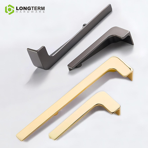 Cabinet Hardware Fancy Cabinet Handles Gold <strong>Black</strong> Zinc Alloy Furniture <strong>Door</strong> Pull Drawer Handles and <strong>Knobs</strong> for Kitchen Cabinets - Product Image 4